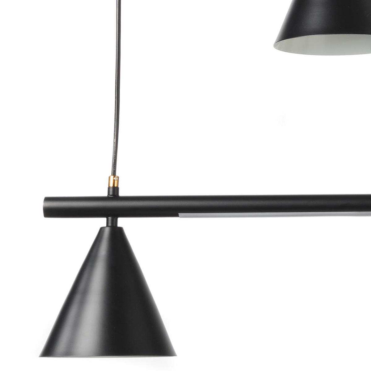 Led-hängeleuchte 5042/s - Schwarz, Design, Metall (90/15/120cm)