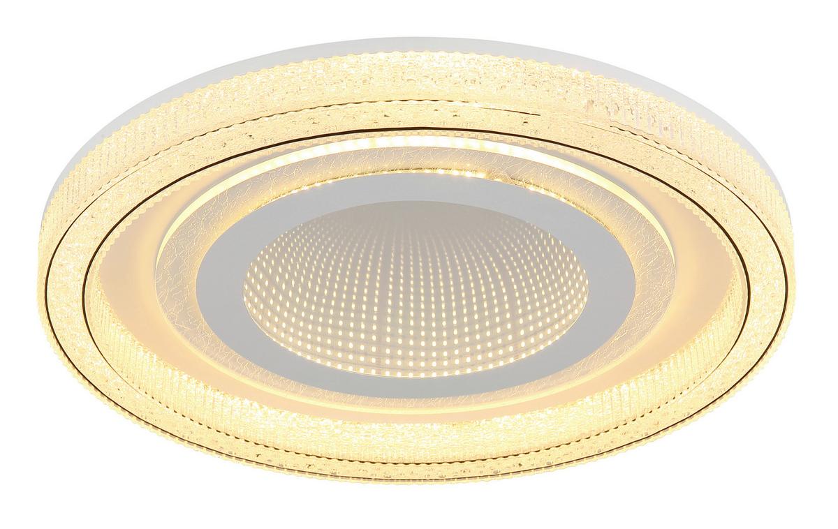 LED-DECKENLEUCHTE 48557-48W ALSUNA - Klar/Weiß, KONVENTIONELL, Kunststoff/Metall (48/7cm) - Globo