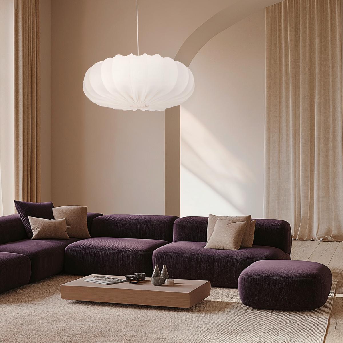 Pendelleuchte 31-39224 Caffe - Hellbraun/Weiß, KONVENTIONELL, Kunststoff/Metall (66/66/120cm)