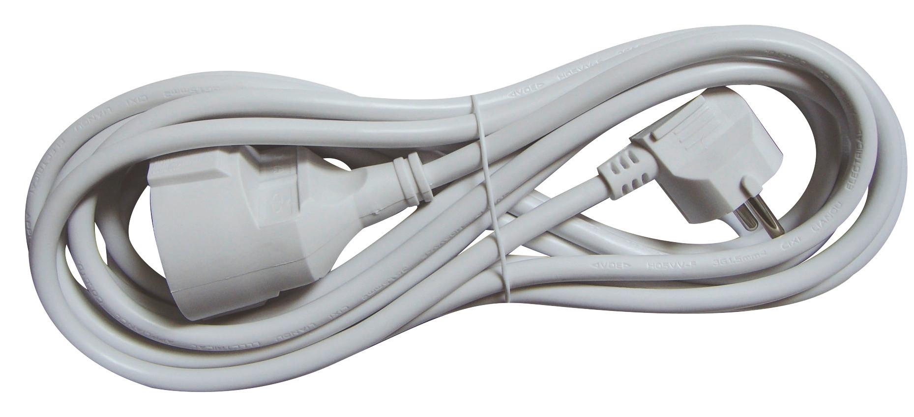 Verlängerungskabel 5m Weiß mit Kindersicherung - Weiß, KONVENTIONELL, Kunststoff (500cm) - Ondega
