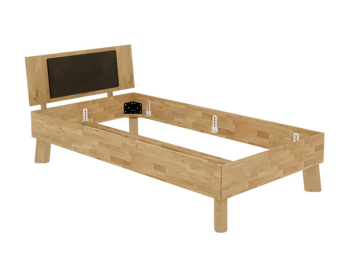 Bett Como Naturfarben /Wildeiche 100x200cm - Wildeiche/Naturfarben, MODERN, Holz (100/200cm) - MID.YOU