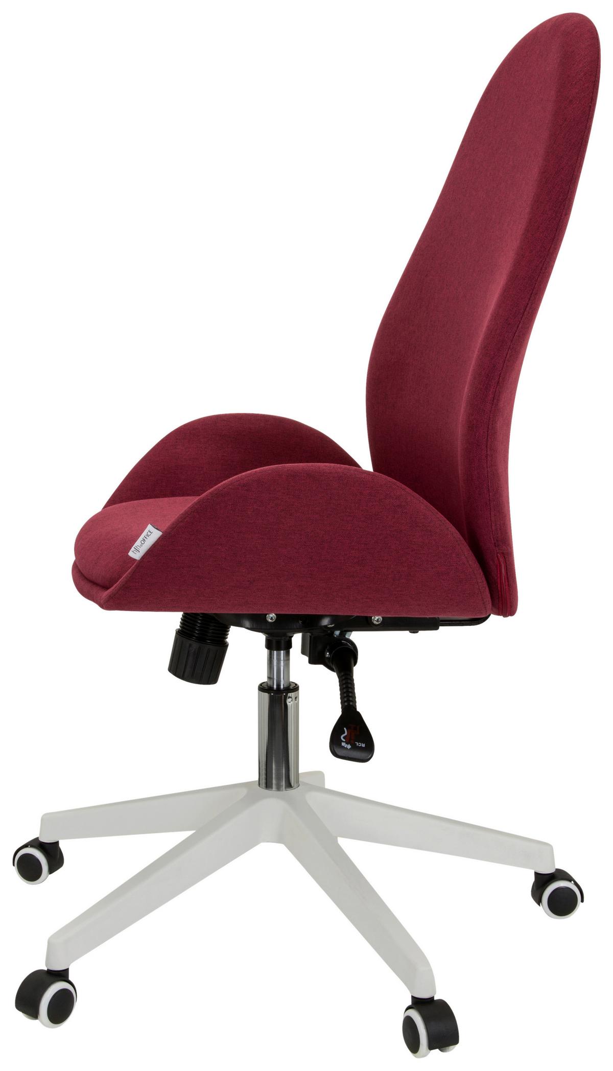 Drehstuhl Avea I Mit Wippfunktion Bordeaux - Bordeaux/Weiß, Basics, Kunststoff/Textil (56/104/58cm) - MID.YOU