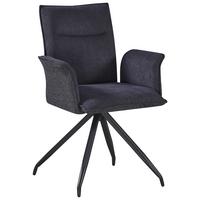 ŽIDLE S PODRUČKAMI NOVA - šedá/černá, Moderní, kov/textil (63/88/63cm) - Premium Living