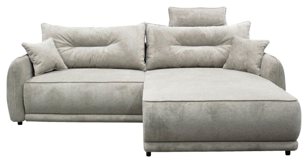 Ecksofa Fresh Graubraun 264x195 cm - Beige/Graubraun, Design, Textil (264/195cm) - MID.YOU