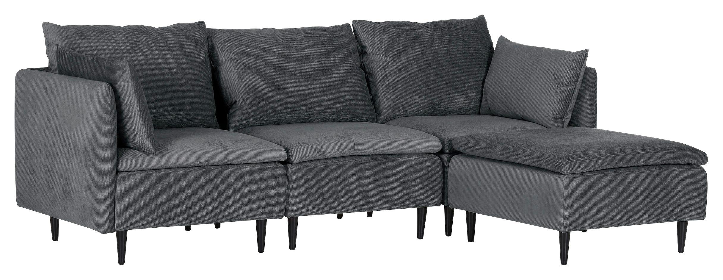 Sofaelement Fynn, Anthrazit B: 83 cm - Anthrazit/Schwarz, KONVENTIONELL, Textil (83/72/83cm) - MID.YOU