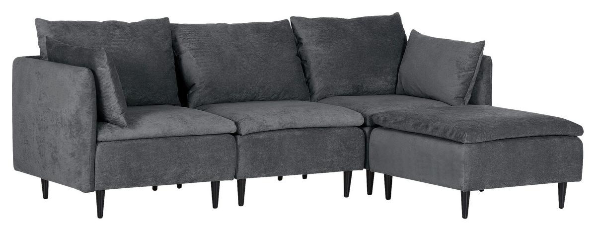 Sofaelement Fynn, Anthrazit B: 83 cm - Anthrazit/Schwarz, KONVENTIONELL, Textil (83/72/83cm) - MID.YOU