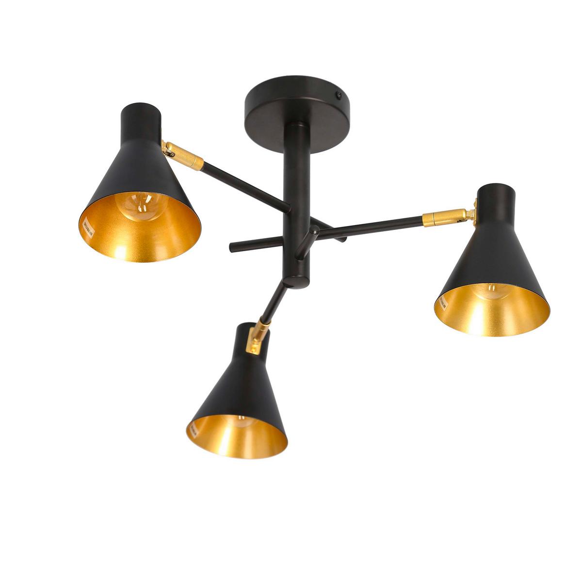 Deckenleuchte 33-70975 - Schwarz, Basics, Metall (48/48/26cm)