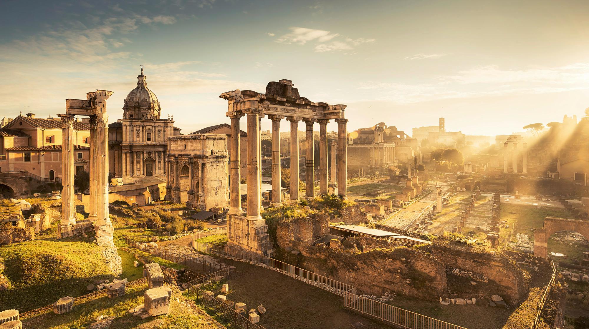 Fototapete Forum Romanum - Braun, Trend, Papier (500/280cm)