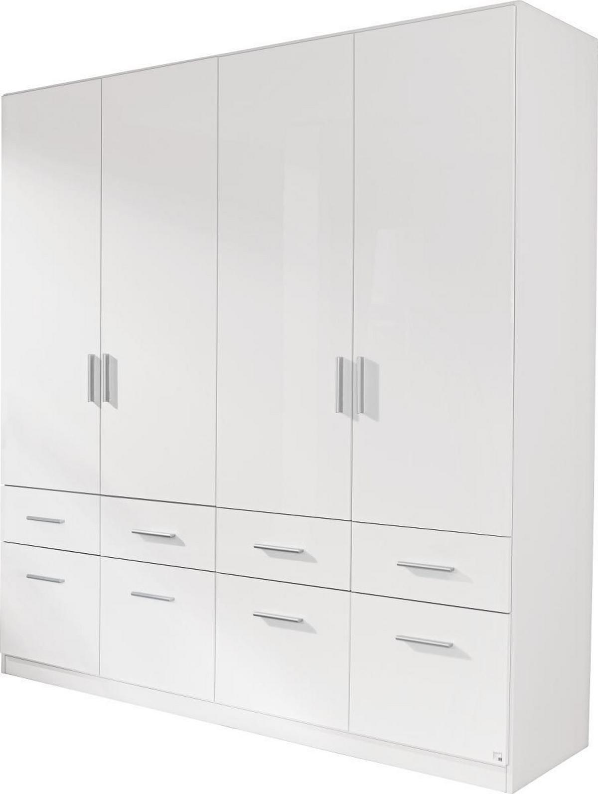 ŠATNÍ SKŘÍŇ CELLE - bílá/barvy hliníku, Moderní, dřevo/plast (181/197/54cm)