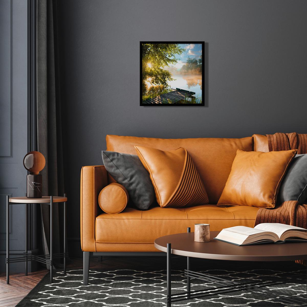 OBRAZ VOUS II - černá/vícebarevná, kompozitní dřevo/papír (30/30cm) - Modern Living