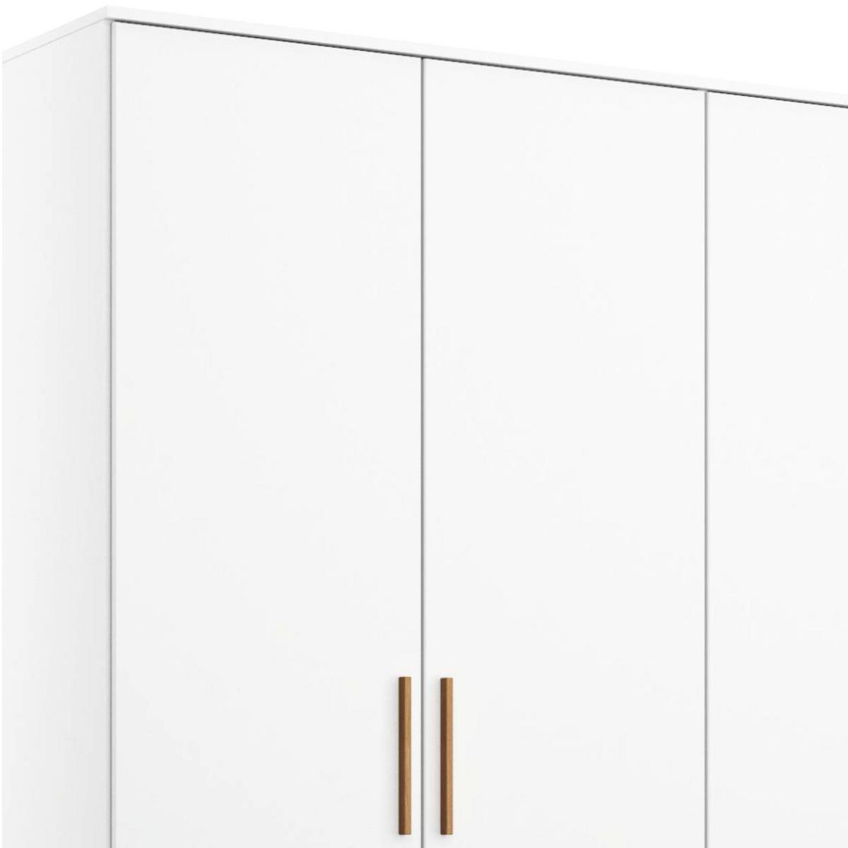 Drehtürenschrank 181 cm Carlsson Weiß - Weiß, Basics, Holzwerkstoff (181/203/53cm) - Rauch Möbel
