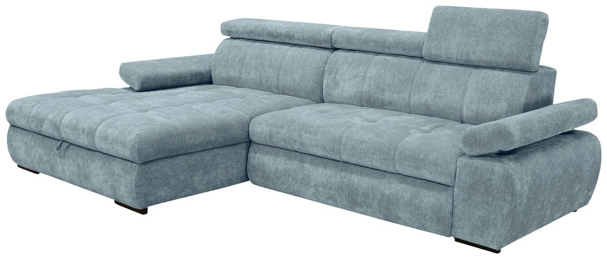 Rohová sedačka VEGAS, levá, mátově zelená žinylka - černá/mátově zelená, Design, dřevo/textil (173/294cm)