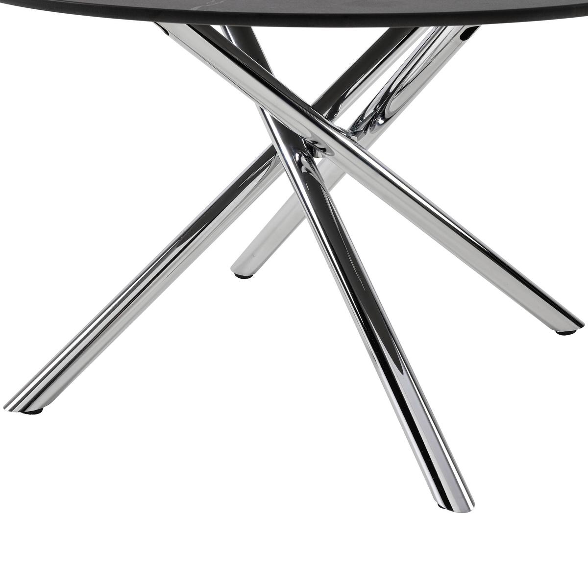 KONFERENČNÝ STOLÍK LANCE - čierna/chrómová, Design, kov/keramika (70/44cm) - Mömax
