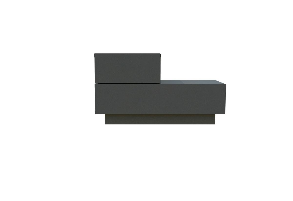 Nachttisch Kayra Anthrazit B: 70cm - Anthrazit, Design, Holzwerkstoff (70/39/30cm) - Livetastic