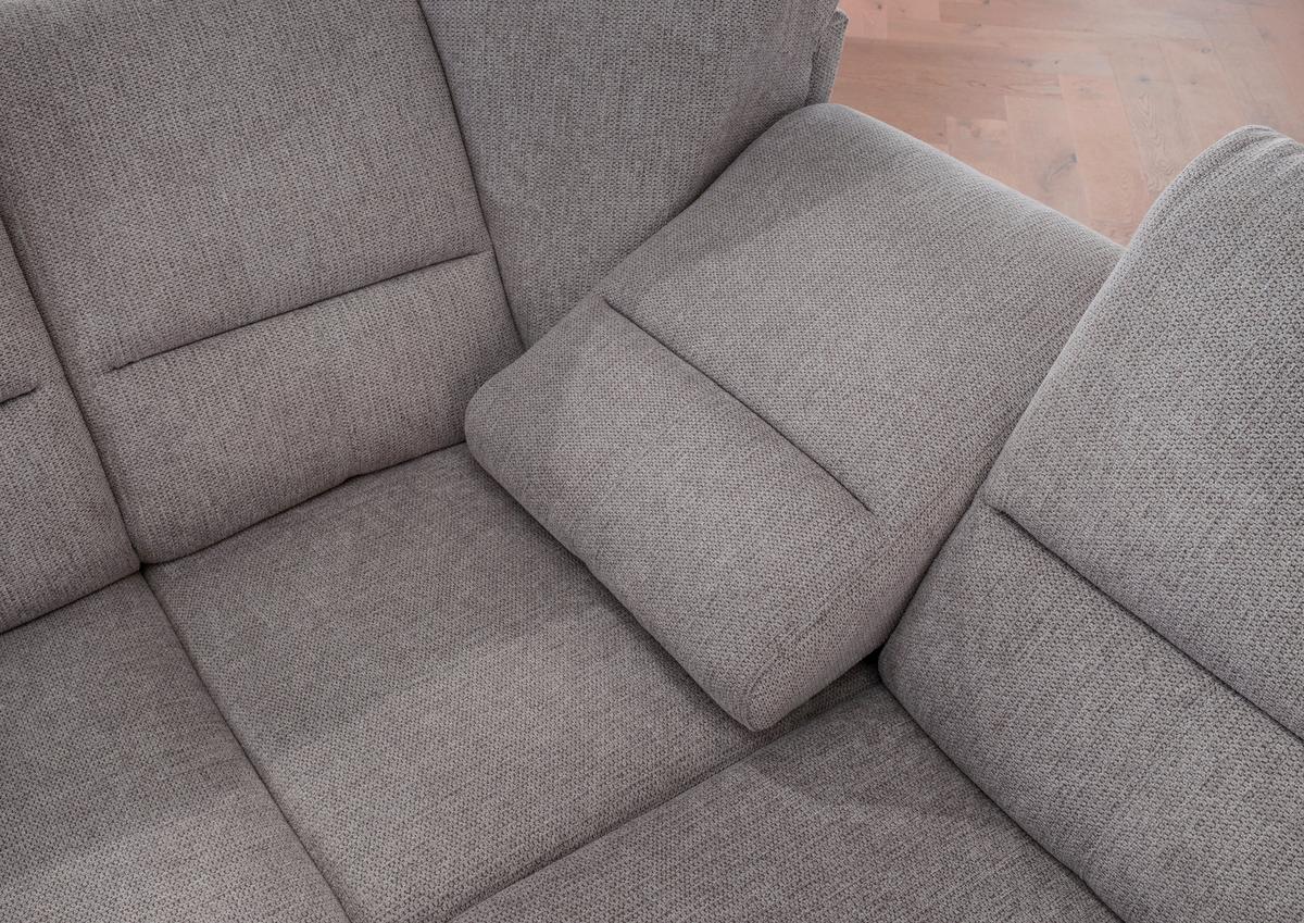 Ecksofa mit Relaxfunktion Parole Silberfarben Chenille - Chromfarben/Silberfarben, MODERN, Textil (236/275cm) - Livetastic