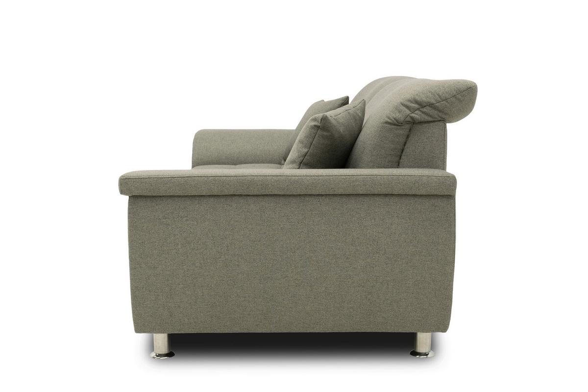 2-sitzer-sofa Franzi Silberfarben Webstoff - Chromfarben/Graubraun, KONVENTIONELL, Textil (210/81/97cm) - MID.YOU