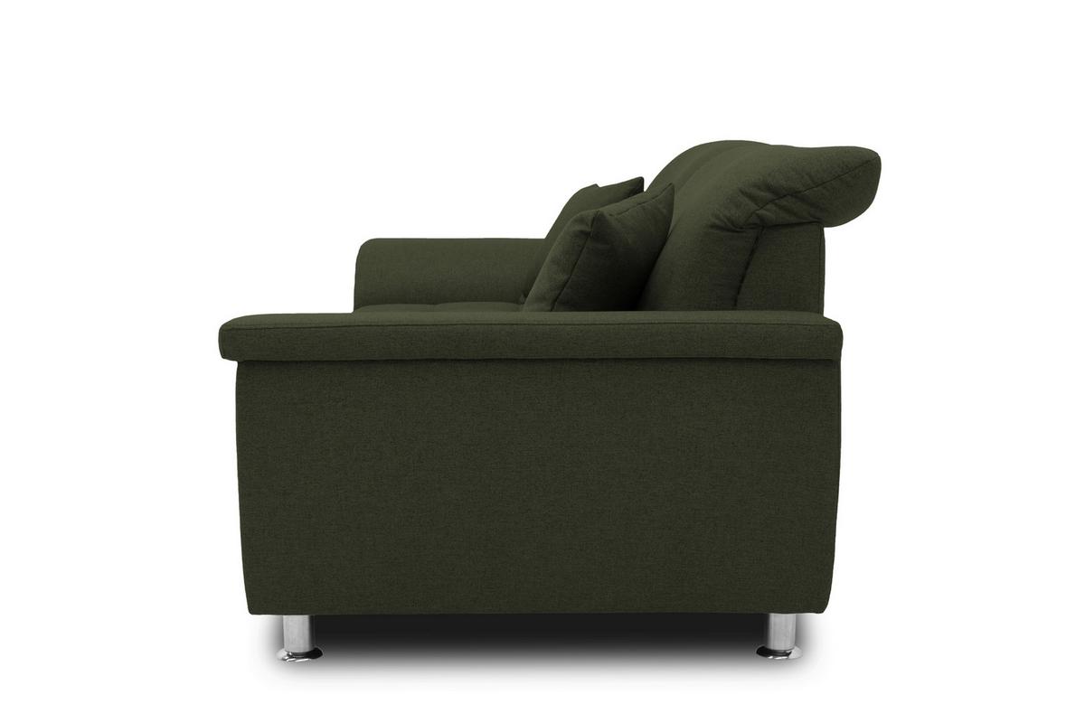 2-sitzer-sofa Franzi Grün Webstoff - Chromfarben/Grün, KONVENTIONELL, Textil (210/81/97cm) - MID.YOU