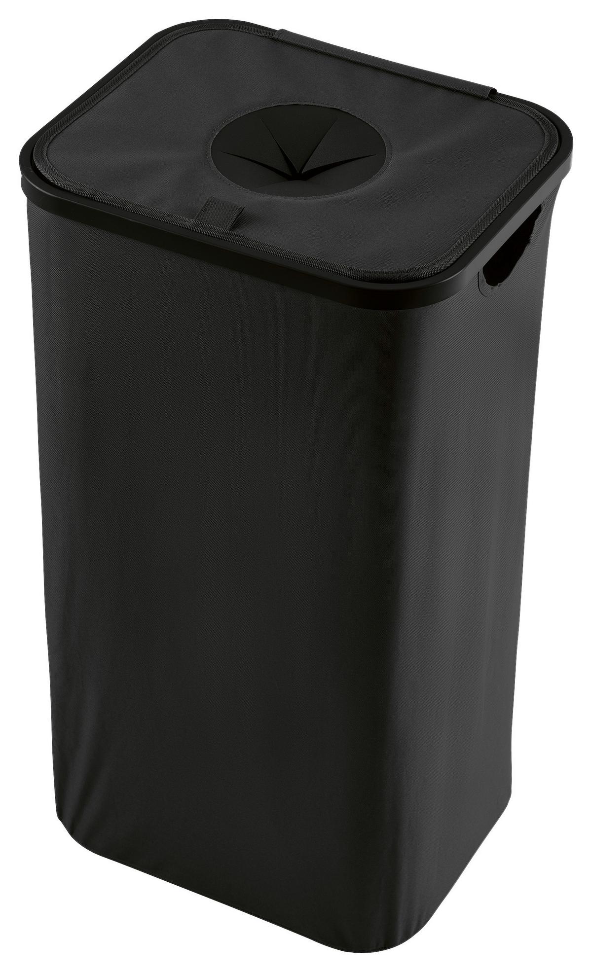 Flaschensammler Easymaxx Schwarz, LxBxH: 40x32,5x74 cm - Schwarz, Basics, Naturmaterialien/Kunststoff (40/32,5/74cm)