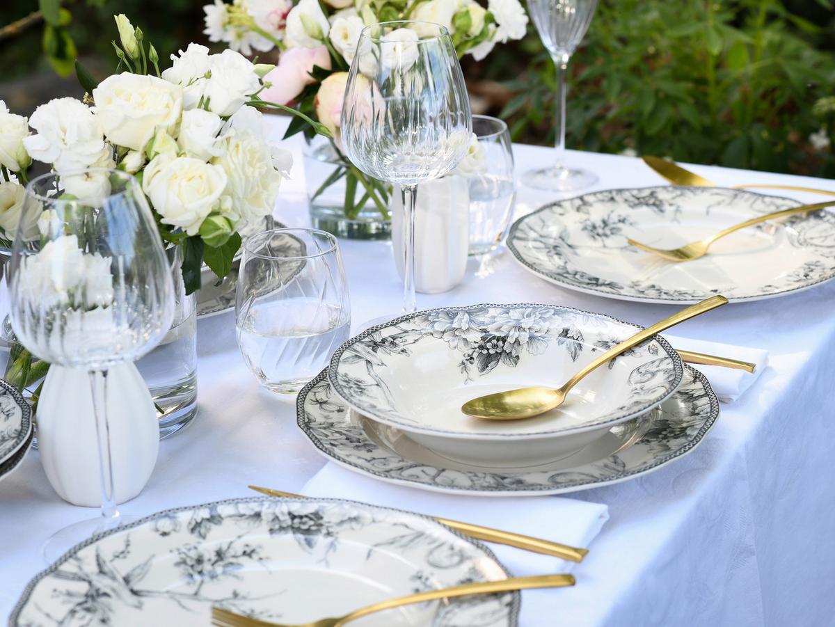KOMBISERVICE Grau, Weiß, 20--Teilig. - Weiß/Grau, Basics, Keramik - Creatable