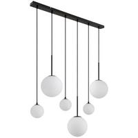 Hängeleuchte 15168-6 - Schwarz, KONVENTIONELL, Glas/Metall (91/20/117cm) - Globo