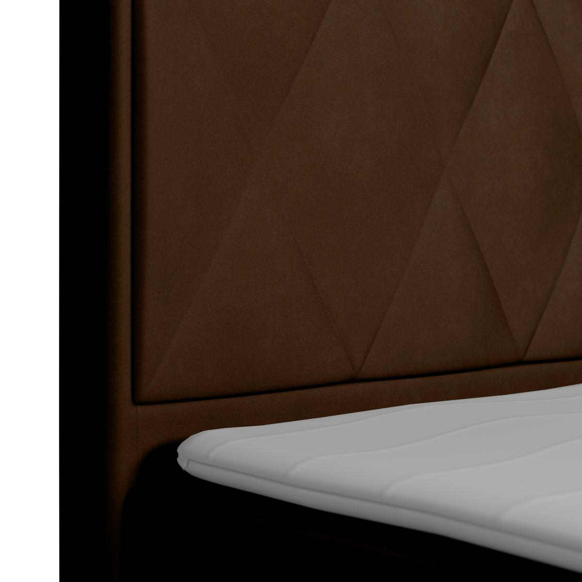 Boxspringbett mit Bettkasten Porto 180x200 cm Braun - Schwarz/Braun, MODERN, Holz/Textil (180/200cm) - MID.YOU