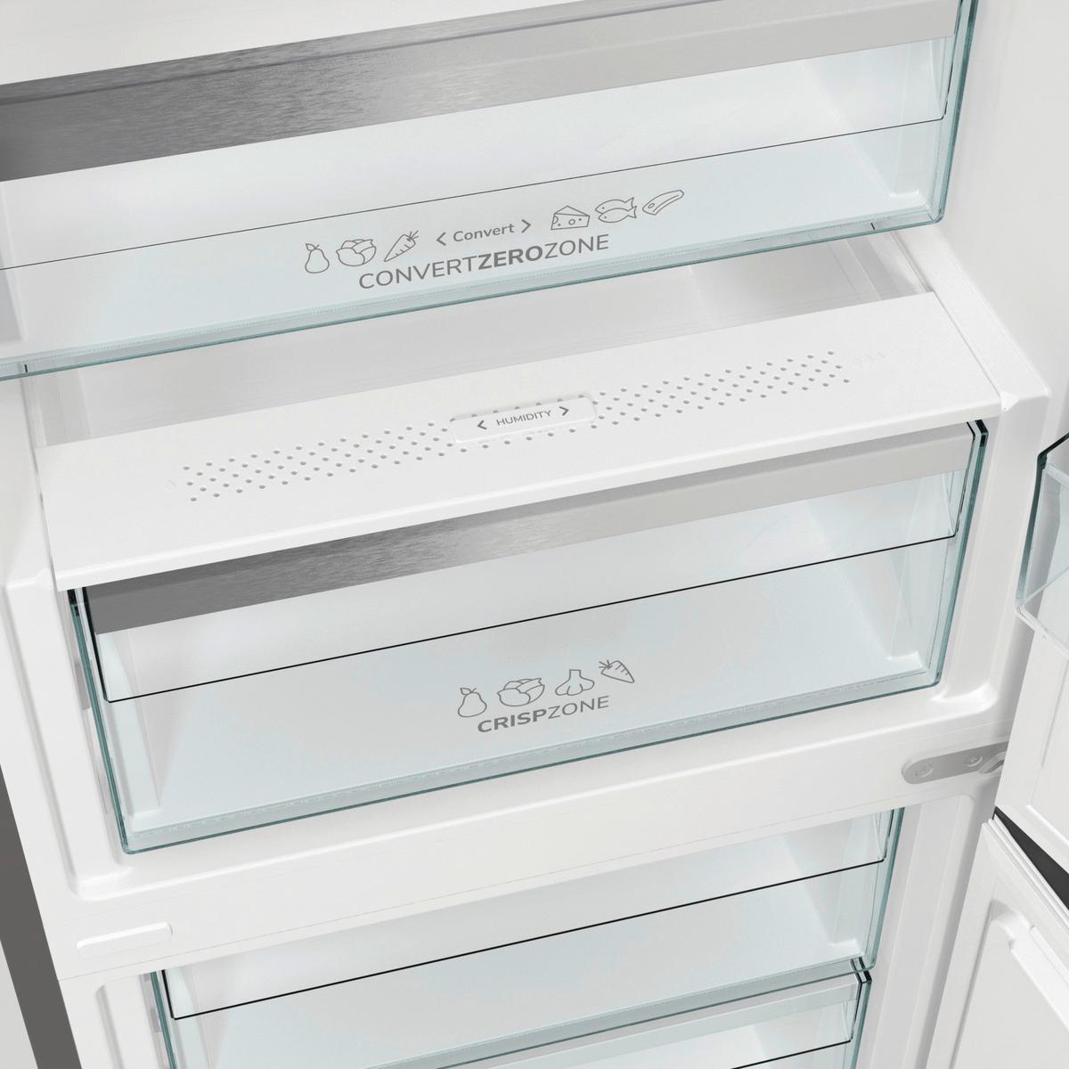 Kühl-gefrier-kombination Nrb620c61x4wfe, Eekl: C - Edelstahlfarben, Basics, Glas/Kunststoff (59,5/203/65,8cm) - Gorenje