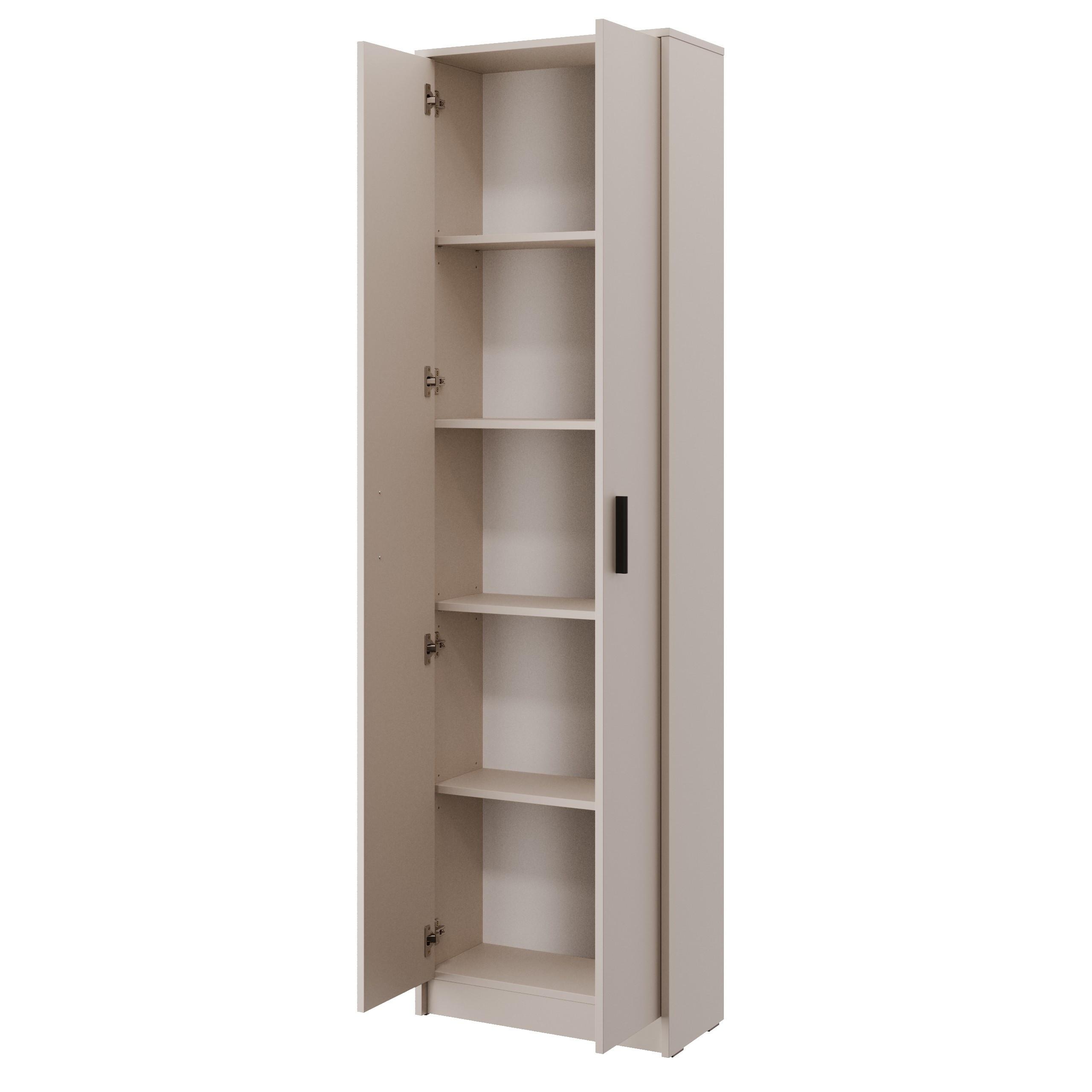 Skříň na odev Elza, *CENOVÝ TRHÁK* - černá/kašmírová, Moderní, kompozitní dřevo/plast (55/190/26cm) - Based