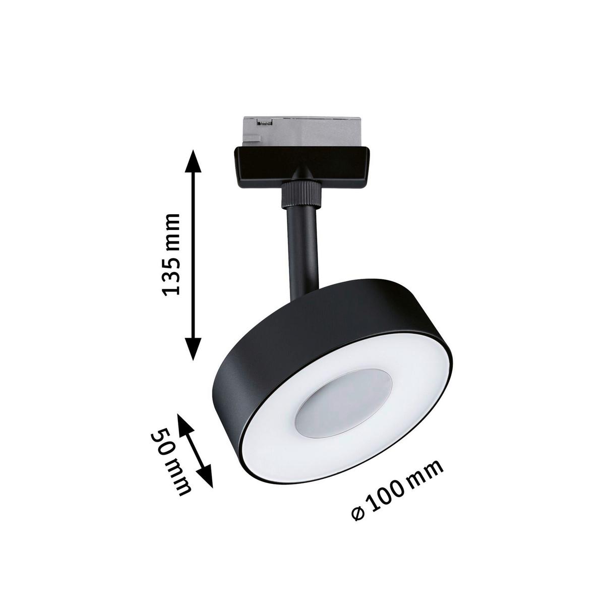 Schienensystem-Strahler 95595 Urail Spot Circle - Schwarz, Basics, Kunststoff/Metall (10/13,5cm) - Paulmann
