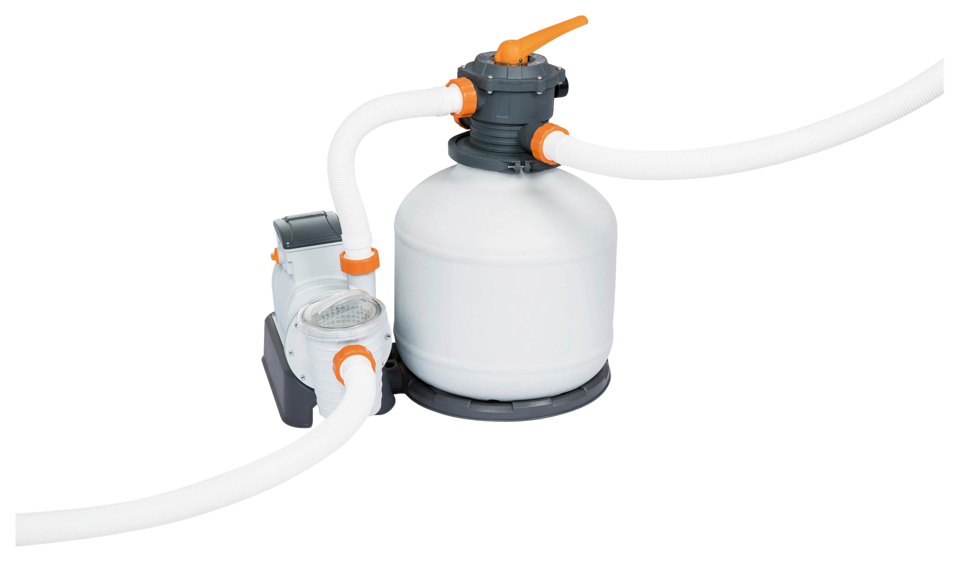 Sandfilterpumpe Flowclear 3000gal 11.355 L/H 58486 - Orange/Weiß, MODERN, Kunststoff/Metall (62/48,5/67cm) - Bestway