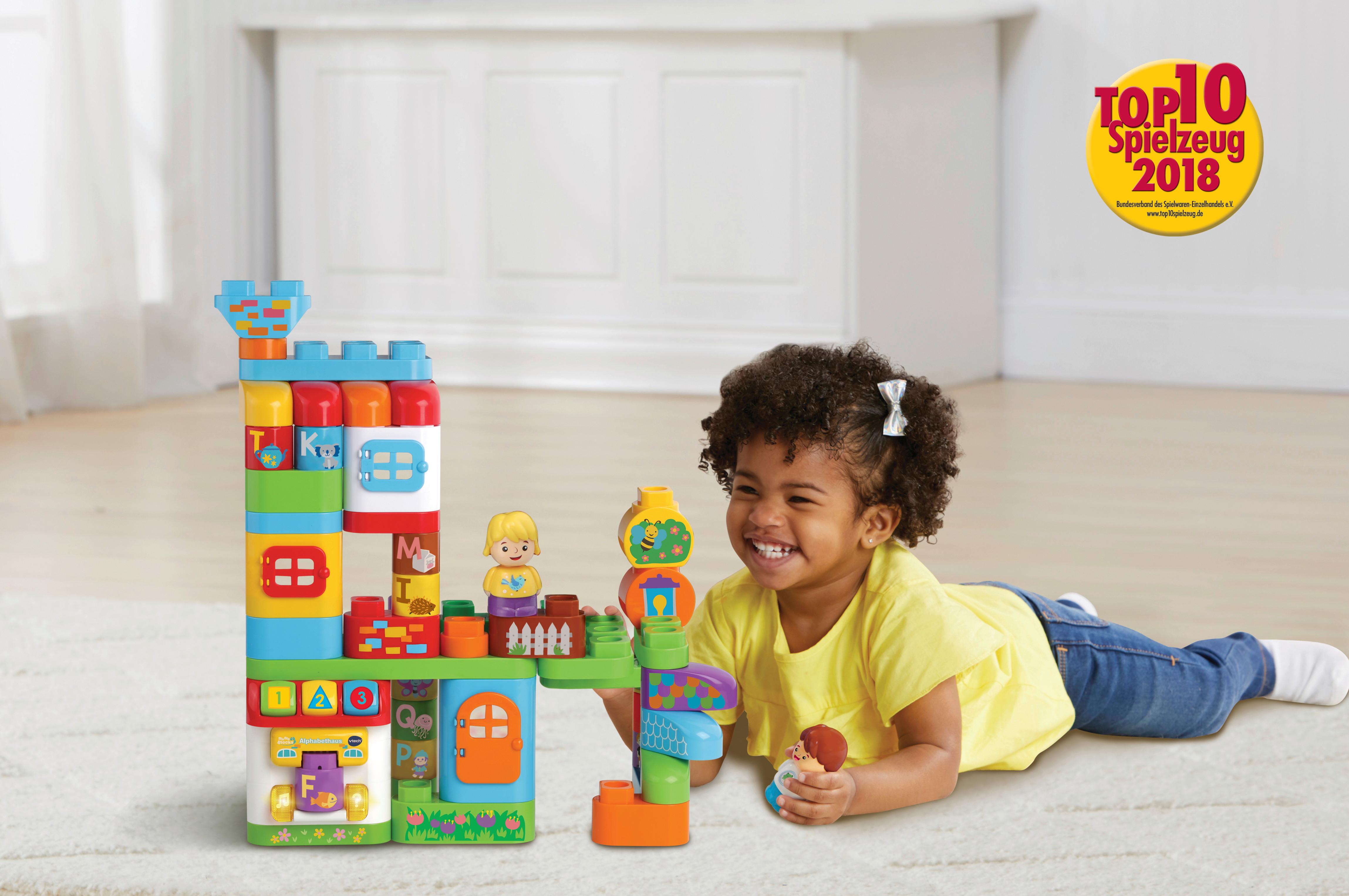 Steckbausteine Blablablocks Alphabethaus Ab 1,5 Jahren - Multicolor, Basics, Kunststoff (45/33/20cm) - Vtech