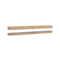 Lowboard Tv Stand Fly Double Led Eiche Wotan B:280cm - Eiche Wotan, Design, Holzwerkstoff (280/25/34cm) - MID.YOU