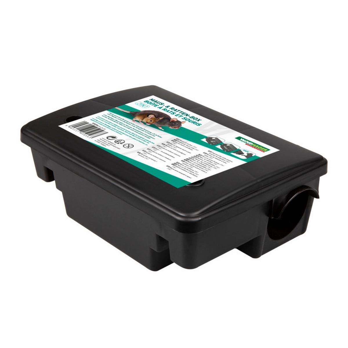 Maus- & Ratten-box 2 In 1 Falle/köder - Anthrazit, Basics, Kunststoff (19/10/25,5cm)