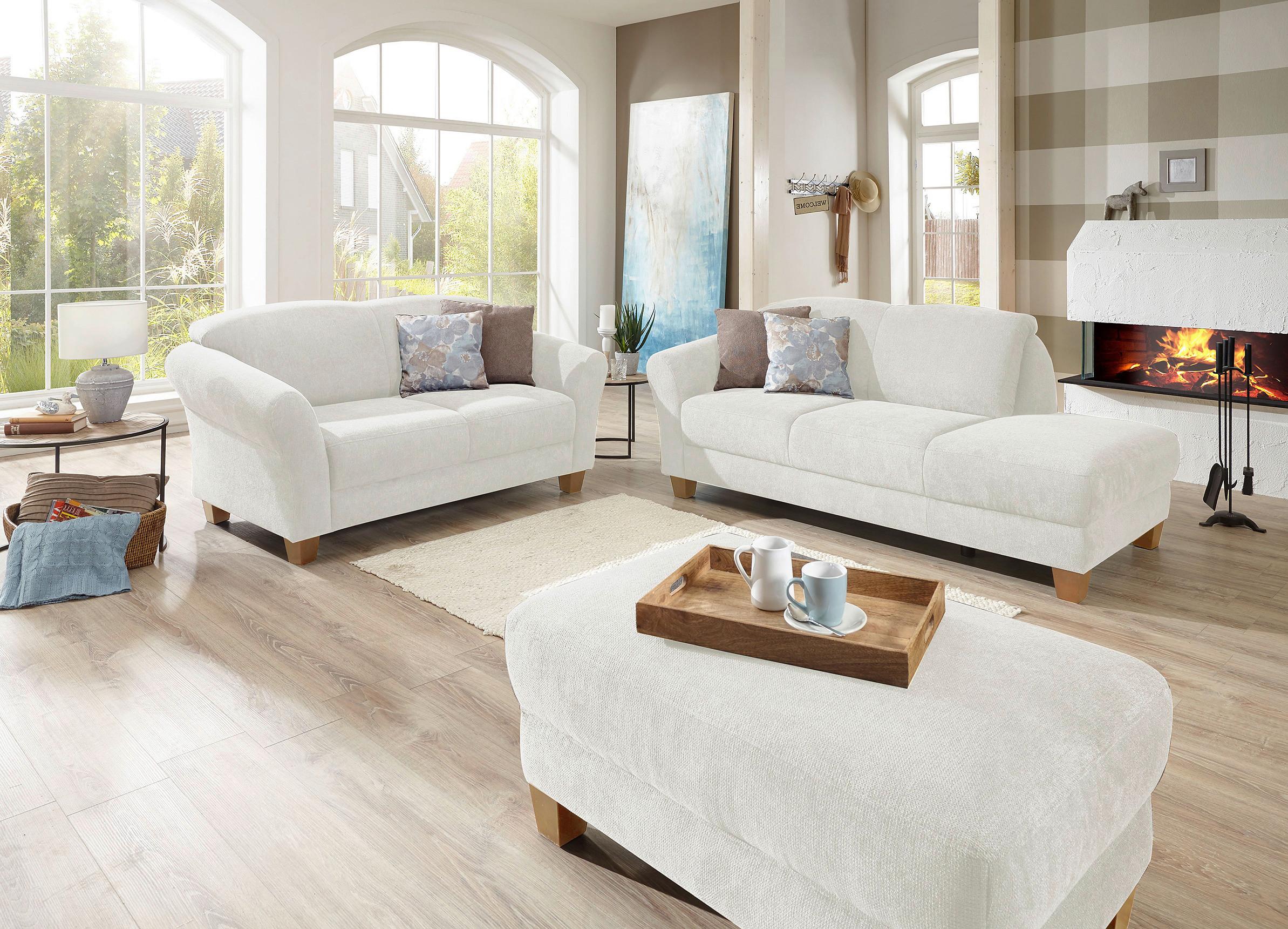 Récamiere Gotland V, Creme B: 194 cm - Creme/Naturfarben, KONVENTIONELL, Textil (194/84/91cm) - Sit & More