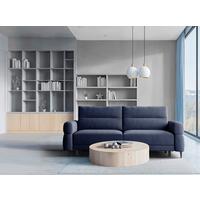 Schlafsofa Nordic Dunkelblau B: 232cm - Schwarz/Dunkelblau, Basics, Textil (232/94/102cm) - Livetastic