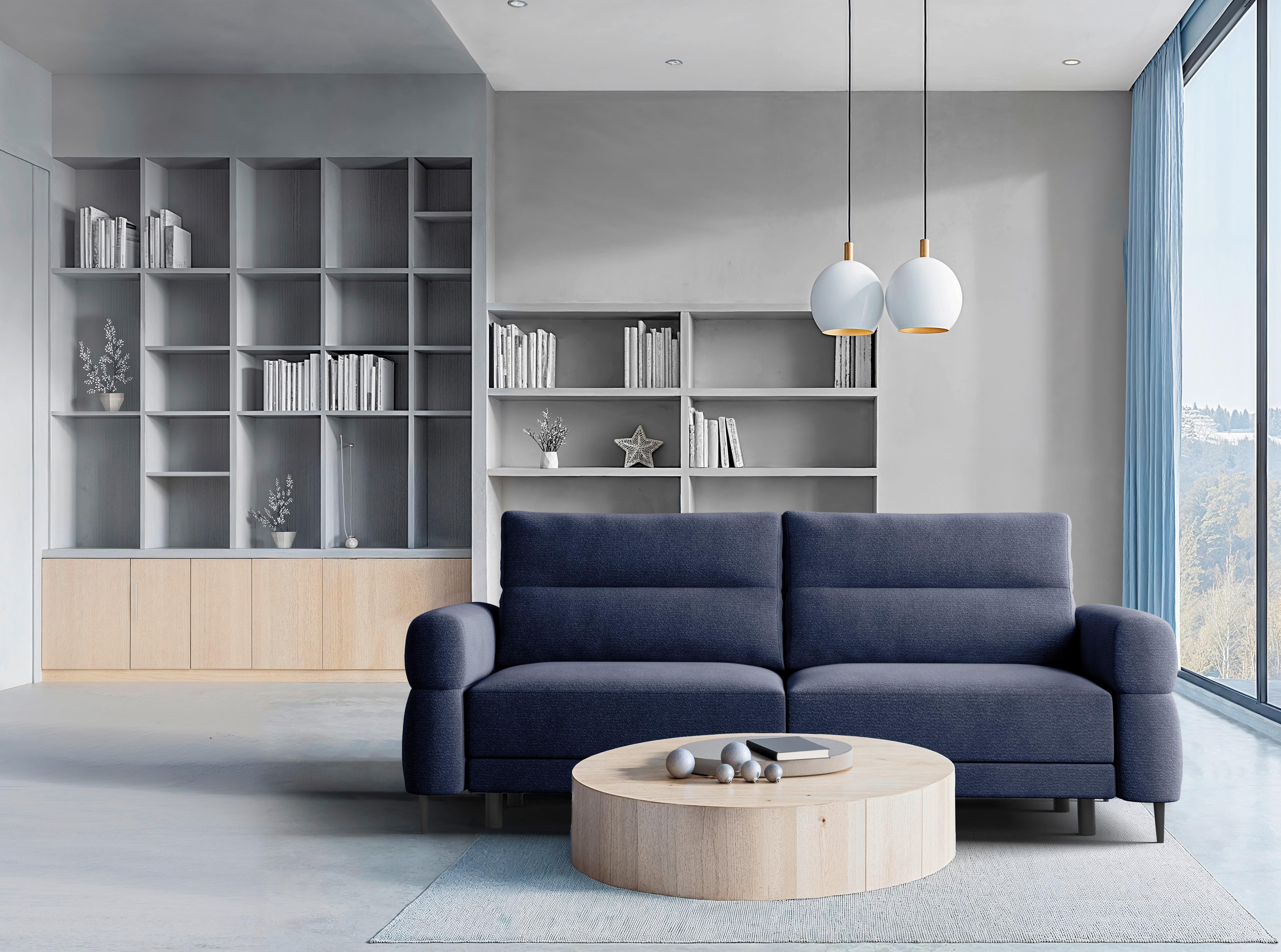 Schlafsofa Nordic Dunkelblau B: 232cm