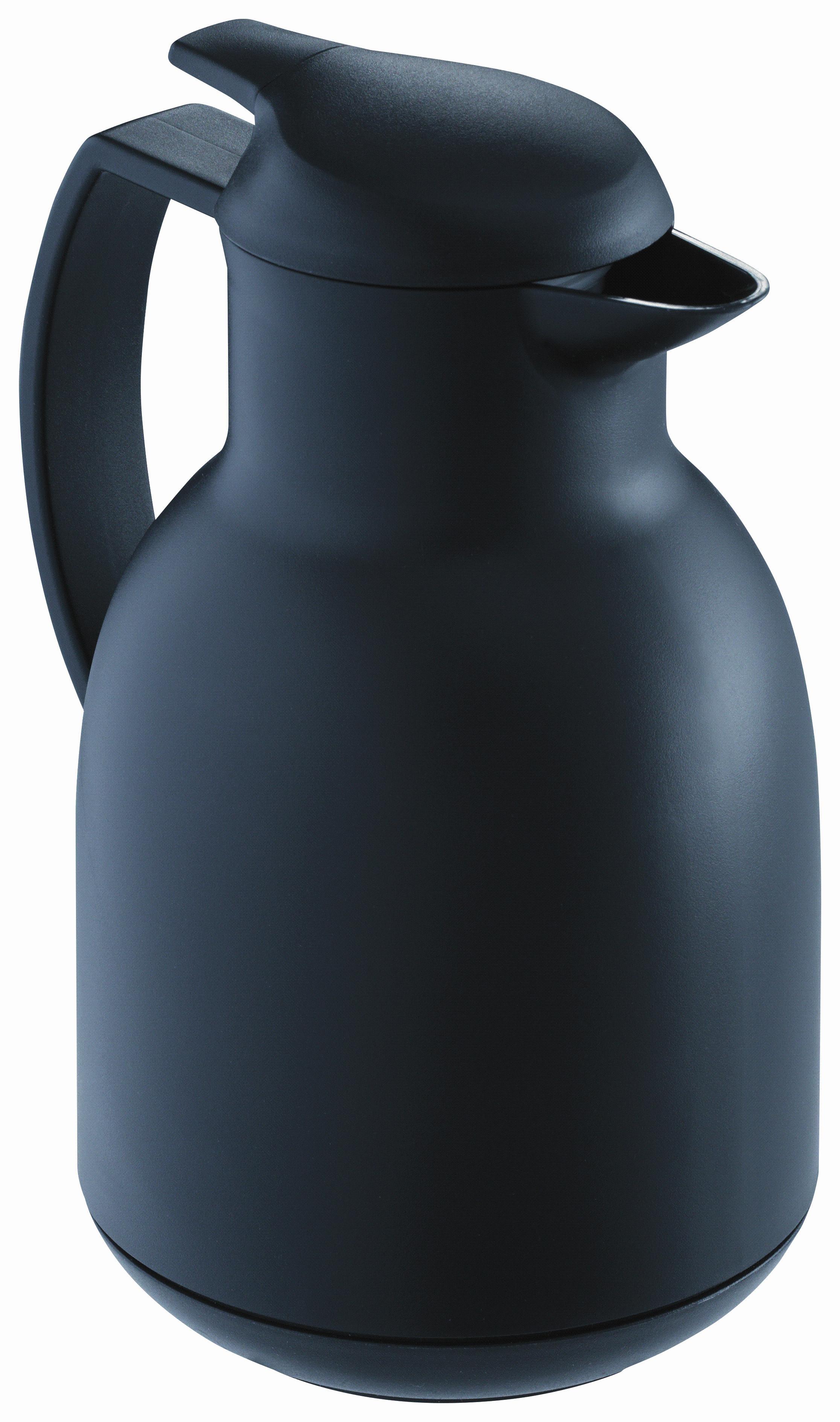 Thermoskanne schwarz mit Ausgießer Irene, ca. 1 L - Schwarz, KONVENTIONELL, Glas/Kunststoff (30/19/50cm) - Leifheit