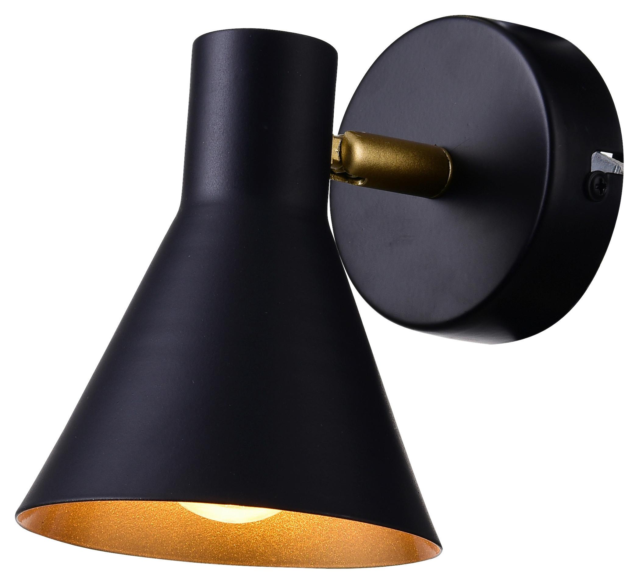 Wandleuchte 21-70968 - Schwarz, Basics, Metall (10/13/14cm)