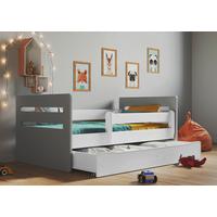 Kinder-/Juniorbett Tomi Grau/Weiß B: 80cm - Birkefarben/Weiß, MODERN, Holz/Holzwerkstoff (80/160cm) - MID.YOU