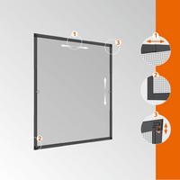 Fliegengitter Fenster 130x150 cm Anthrazit, Wetterfest - Anthrazit, Basics, Metall (130/150cm)