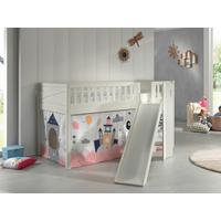 Spielbett Scott - Weiß/Nickelfarben, ROMANTIK / LANDHAUS, Holz (90/200cm) - MID.YOU