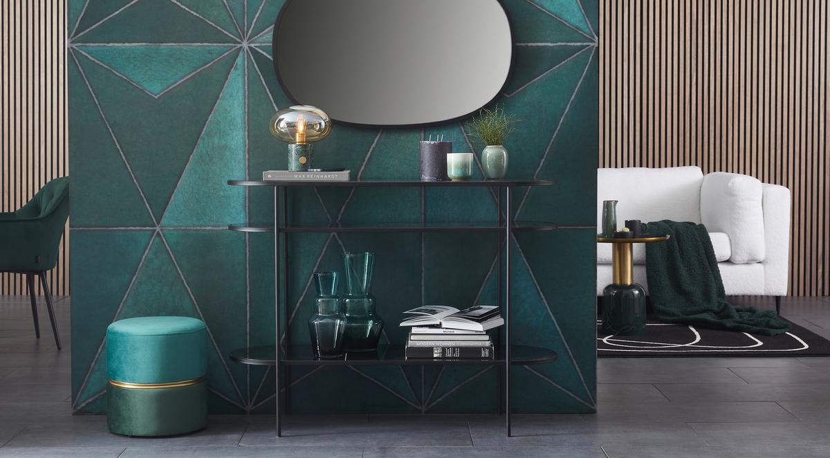 NÁSTENNÉ ZRKADLO DAMIRE - čierna, Basics, plast/sklo (61/91/3cm) - Umbra