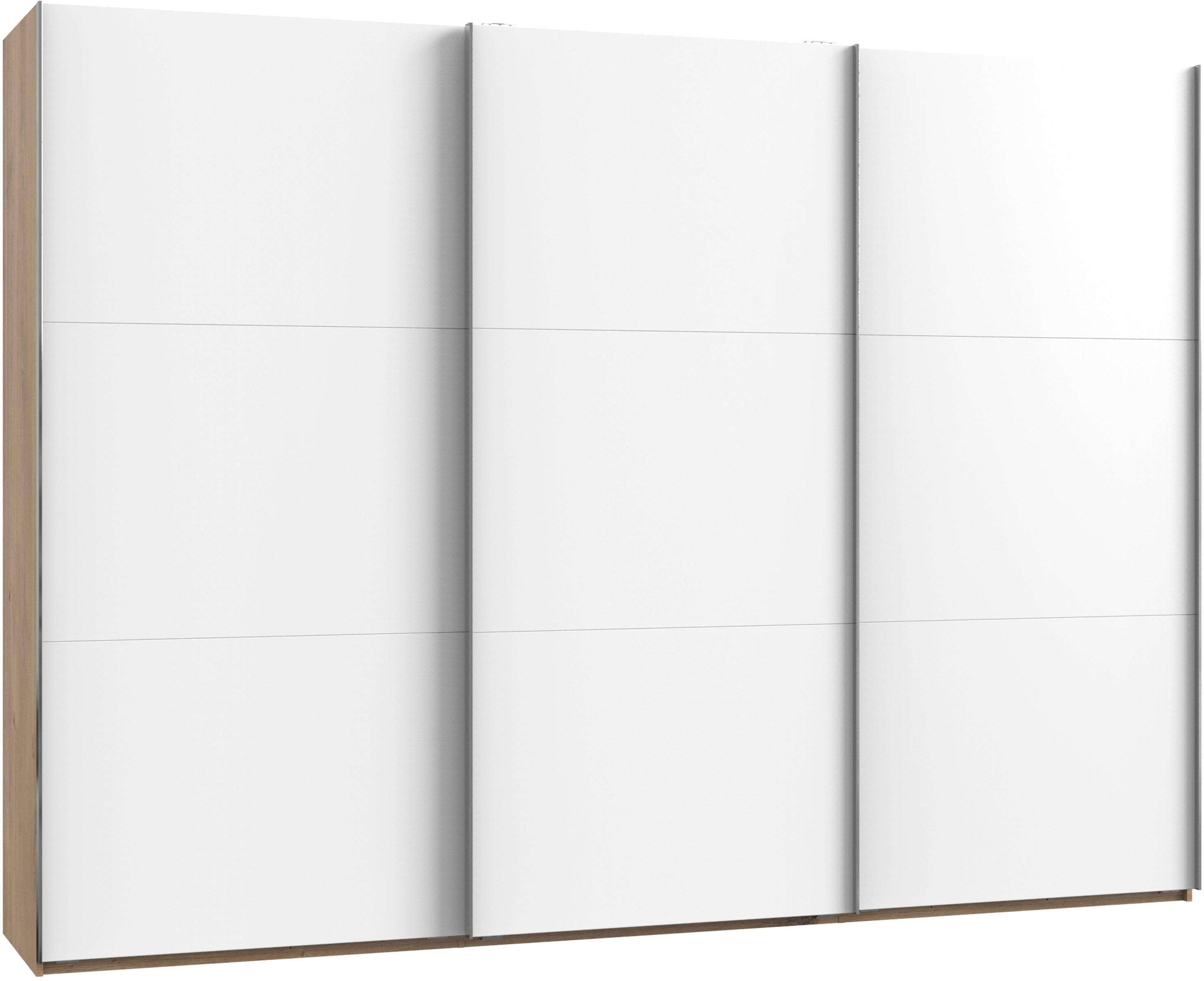 Schwebetürenschrank B: 300 cm Level, Weiß/Eiche Dekor - Eichefarben/Weiß, MODERN, Holzwerkstoff (300/216/65cm) - MID.YOU