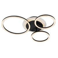 LED-Deckenleuchte Ringo - Schwarz, MODERN, Kunststoff/Metall (51,5/45.5/11,5cm)