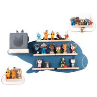 Kinderregal Boarti Blau B: 60 cm - Blau/Weiß, MODERN, Holzwerkstoff (60/30/19cm) - Livetastic