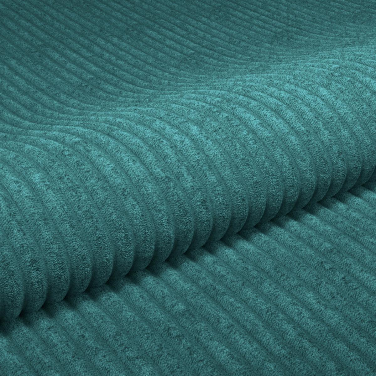 Rohová sedačka ALEX, světle modrý manšestr - přírodní barvy/světle modrá, Moderní, textil/plast (246/88cm)