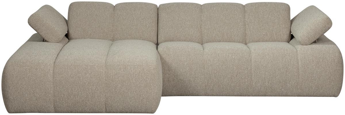 Ecksofa Mojo Beige S: 160x284 Cm - Beige/Schwarz, Design, Textil (160/284cm) - Livetastic
