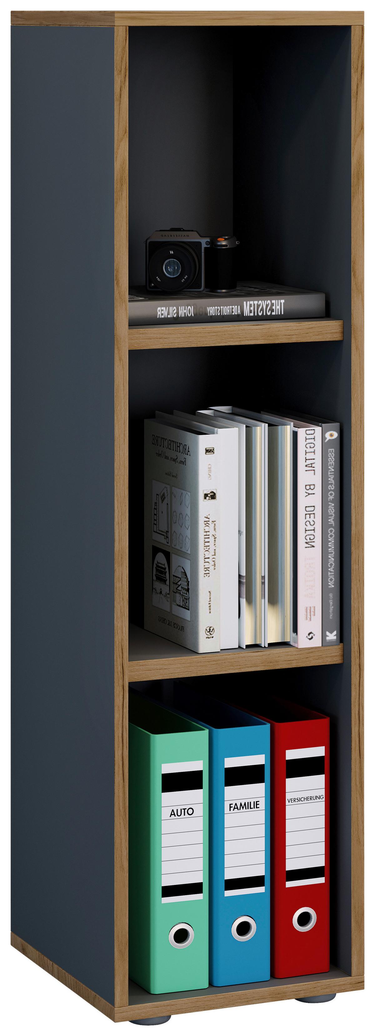 Regal Salia Anthrazit, Honigeiche B: 30 cm - Honigeiche/Anthrazit, Design, Holzwerkstoff (30/110/33cm) - MID.YOU