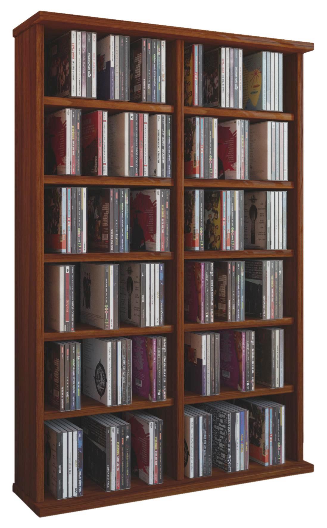 CD-regal Ronul B: 60 cm - Nussbaumfarben, KONVENTIONELL, Holzwerkstoff (60/92/18cm)