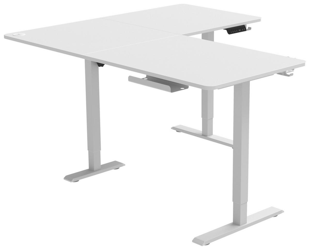 Eckschreibtisch Nimi Weiß B: 160cm - Weiß, MODERN, Holzwerkstoff/Kunststoff (160/140/72-117cm) - Livetastic