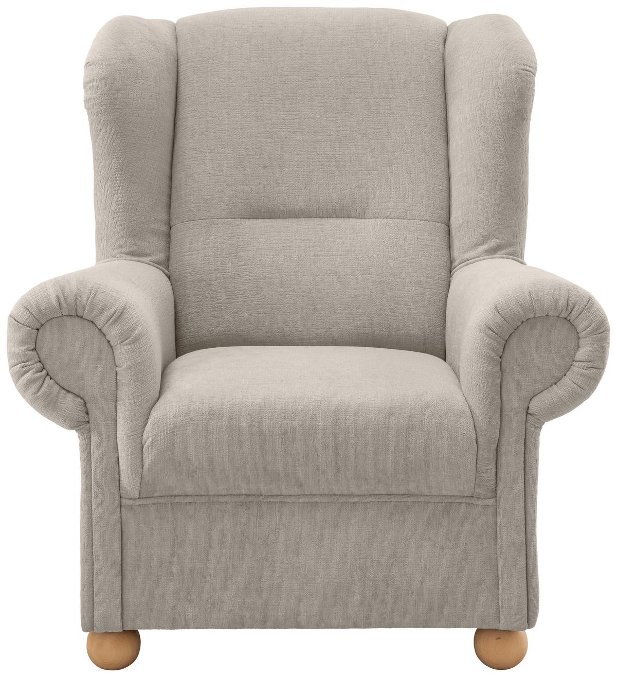 Ohrensessel Torello Weiß B: 92cm - Wildeiche/Weiß, KONVENTIONELL, Textil (92/102/89cm) - Livetastic